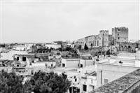 vista del castello di Grottaglie, black and white fine art