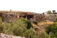 extern view of a ancient church embedded in the rocks