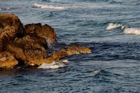 landscape photo  wave crashing on rocks salento fineart